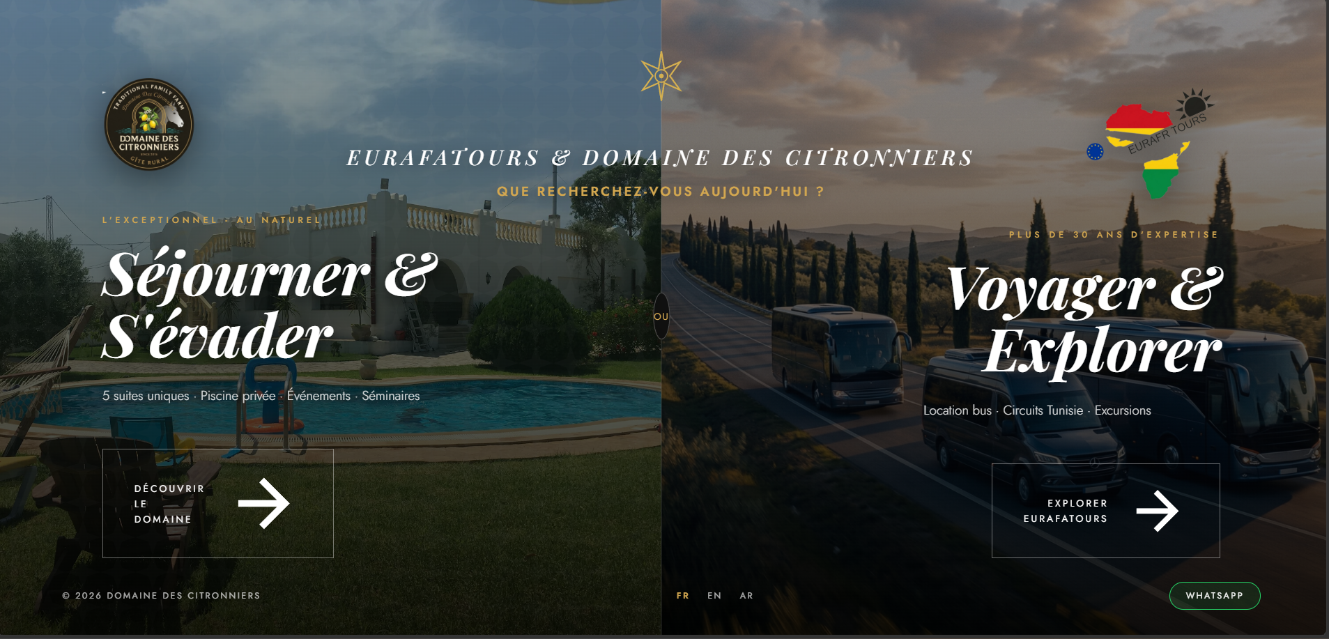 Eurafatours & Domaine des Citronniers - Site Web